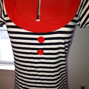 Sourpuss striped Nautical top
